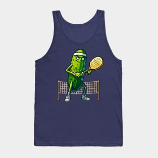 Funny Pickle Playing Pickle ball Tank Top